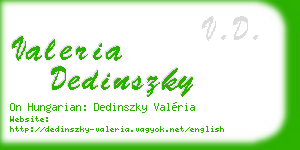 valeria dedinszky business card